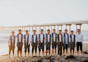 Graduation photo on geisel library